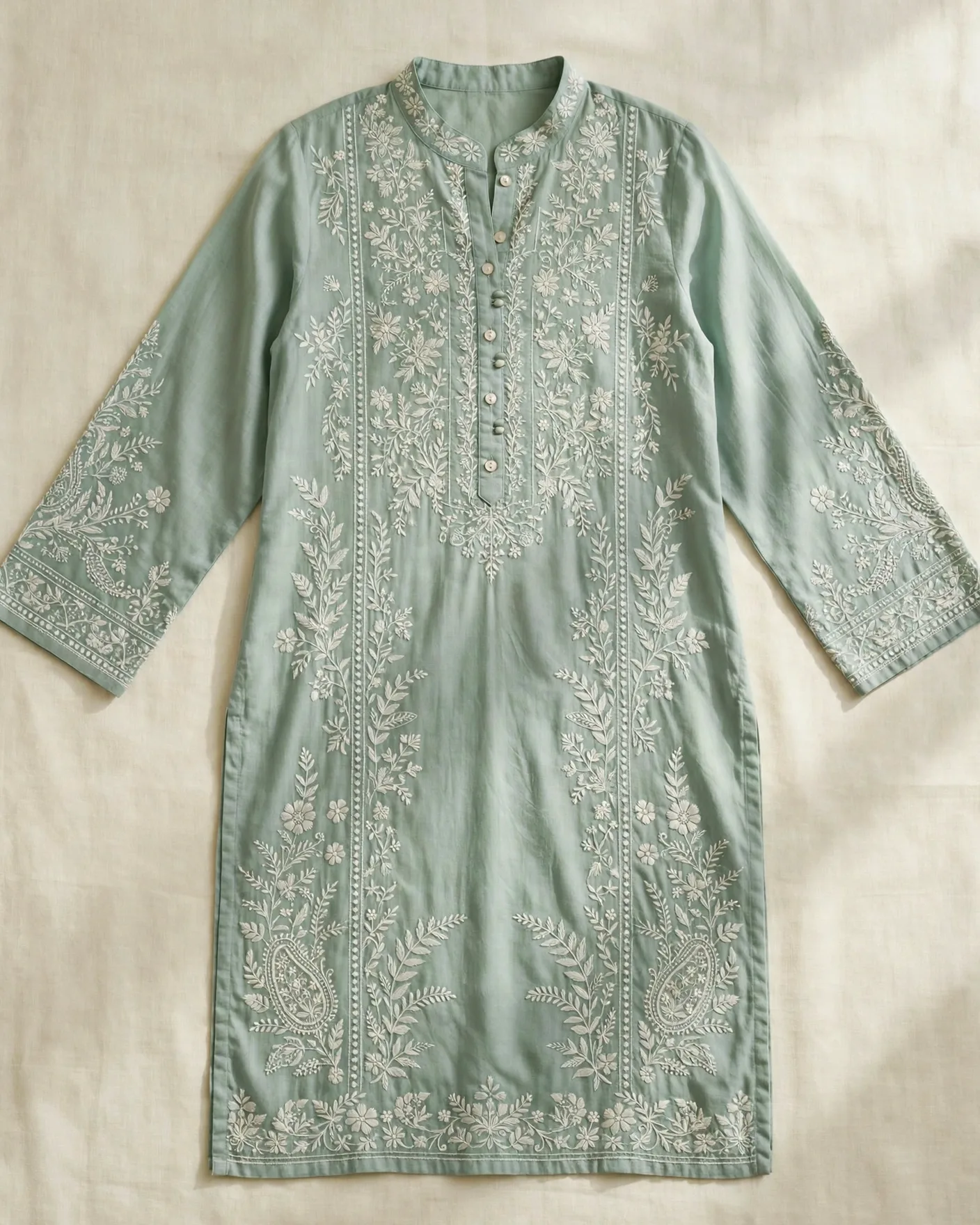 Chikankari Mint Kurta