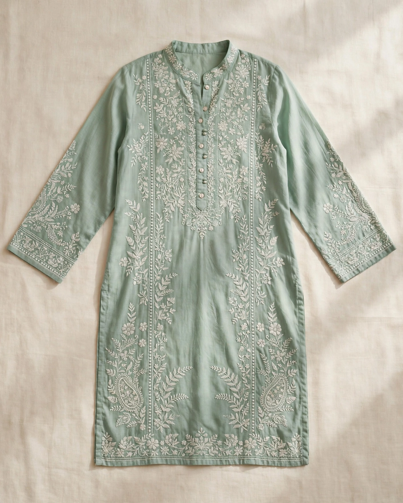 Chikankari Mint Kurta