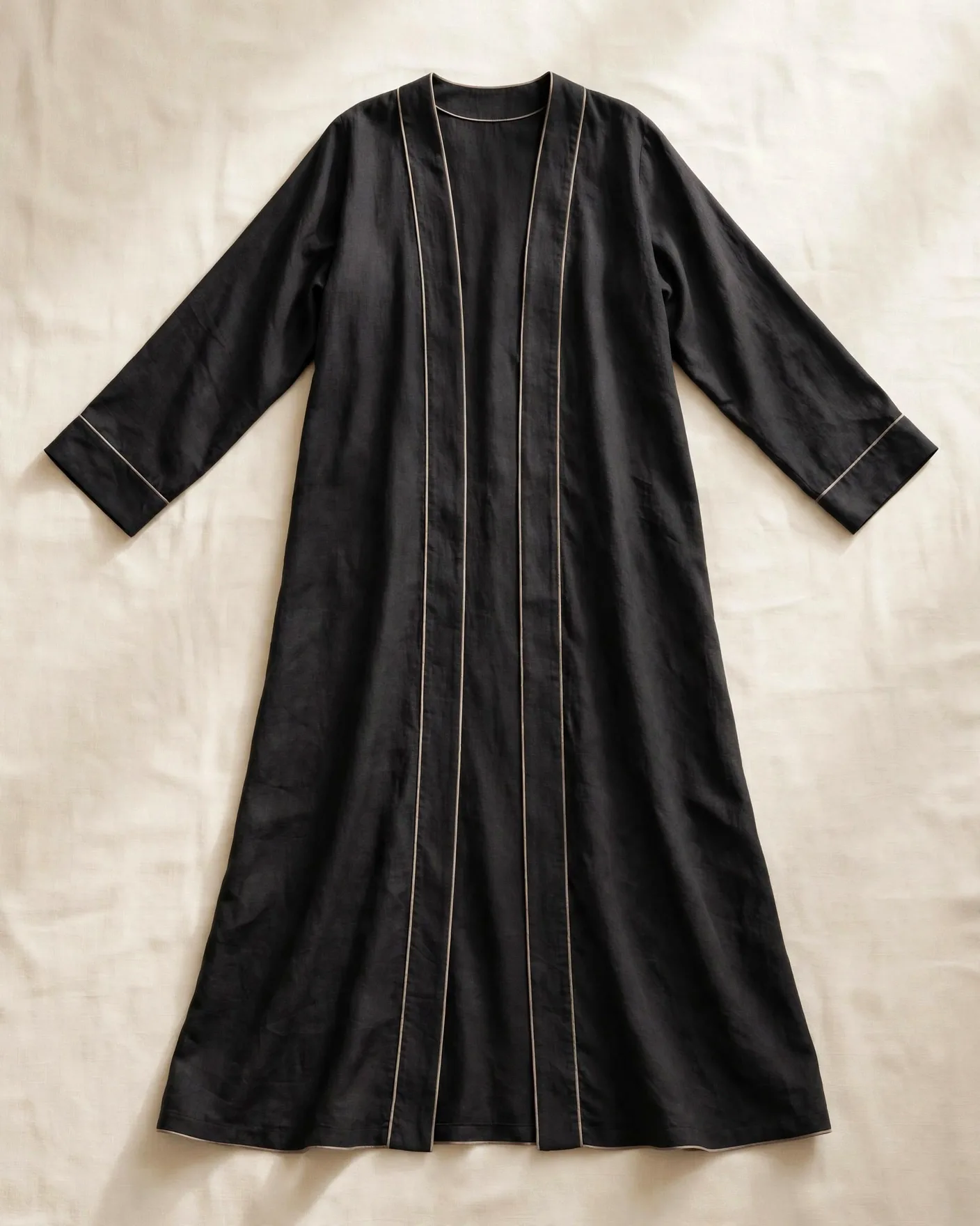 Black Piping Abaya