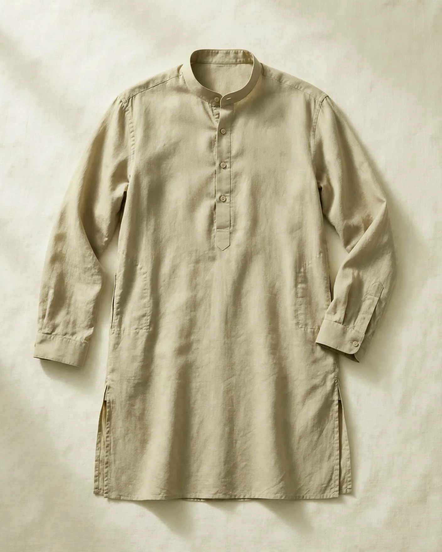Beige Classic Kurta