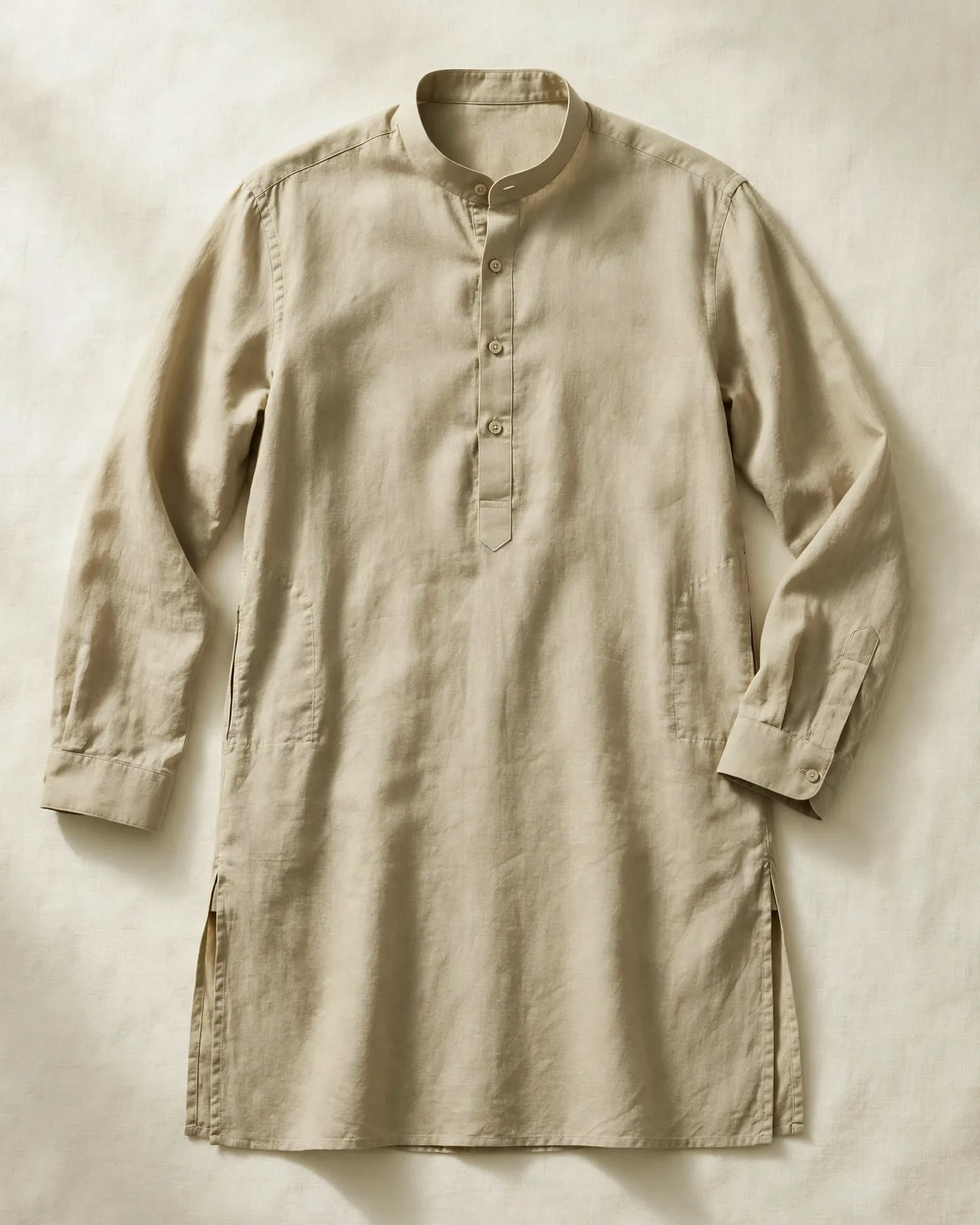 Beige Classic Kurta