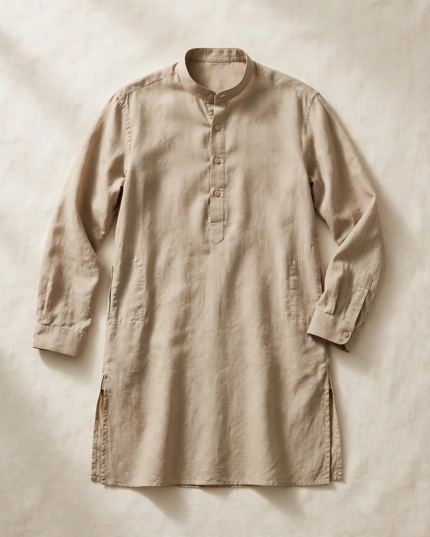Beige Classic Kurta