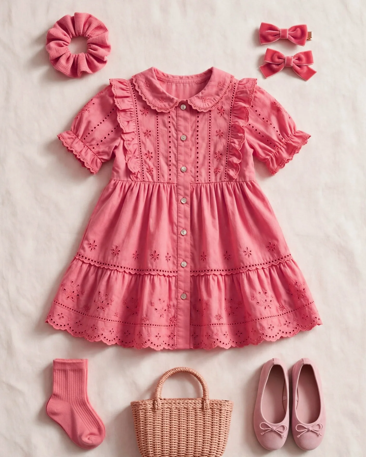 Coral Girls' Dress