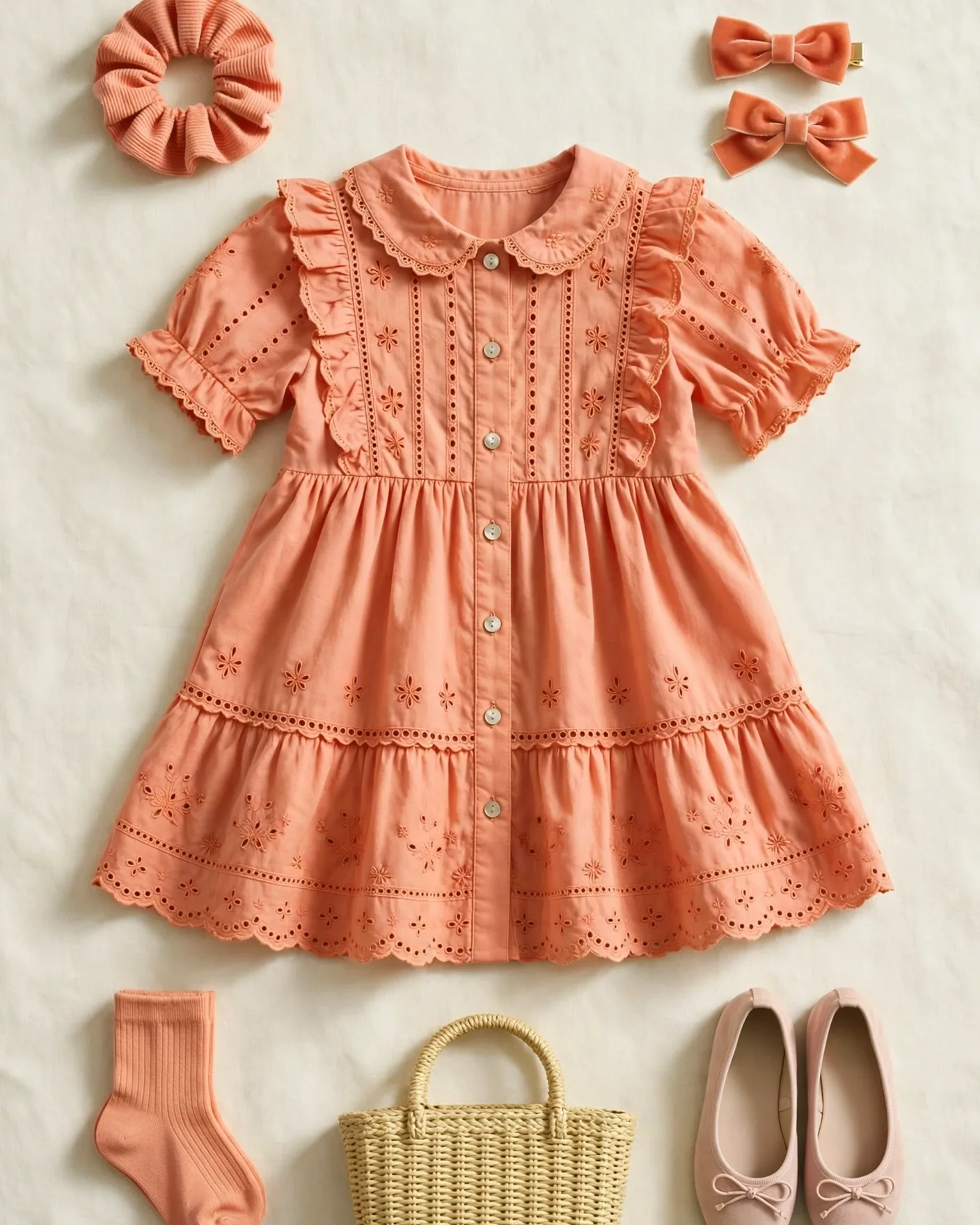 Coral Girls' Dress
