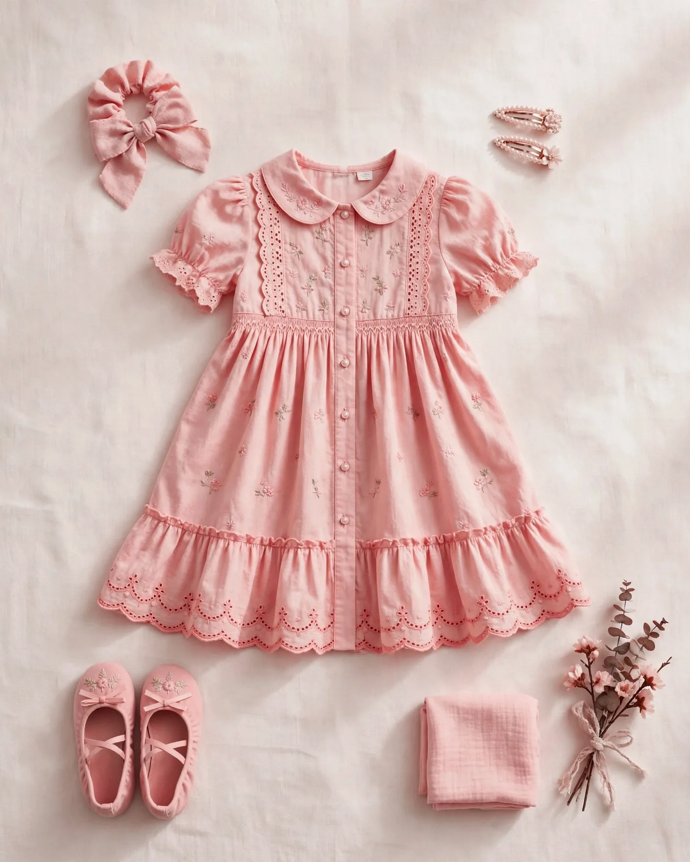 Peach Girls' Dress