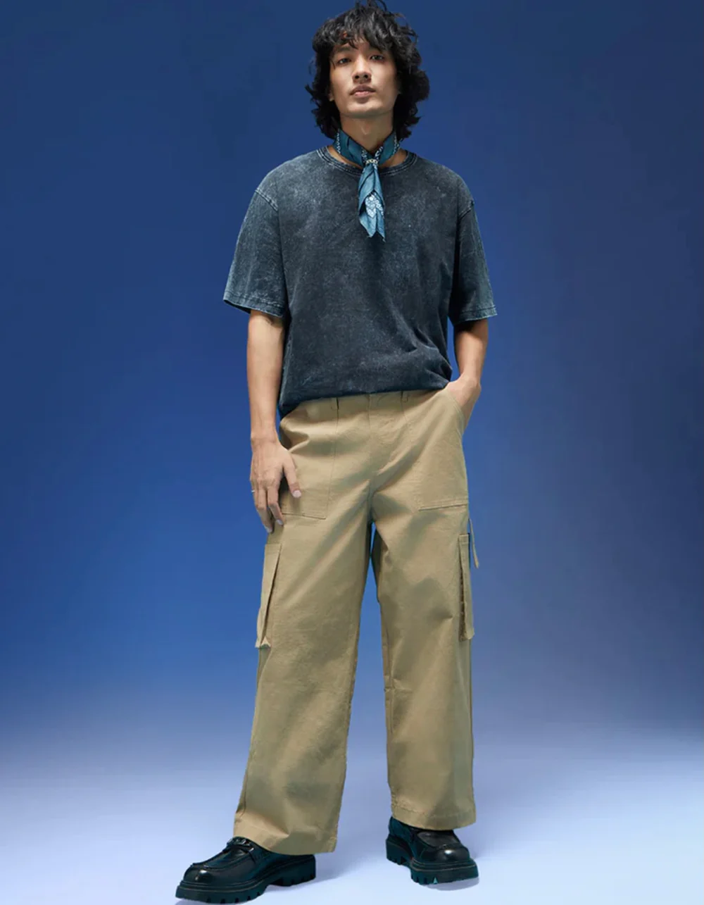 Home 12 Beige Bellow Pocket Woven Exclusive Cargo Pant